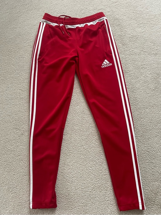 adidas Other - adidas Red Soccer Pants with White Side Stripes